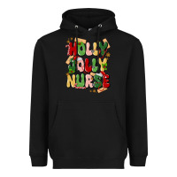 Black holly jolly nurse Heavyweight Hoodie - MaliasSmallBusiness