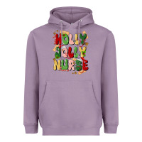 Lavender holly jolly nurse Heavyweight Hoodie - MaliasSmallBusiness