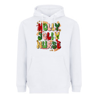 White holly jolly nurse Heavyweight Hoodie - MaliasSmallBusiness