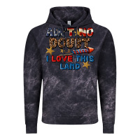 Cloud Black Ain't no doubt i love this land 4th of july Vintage Hoodie - CowGirlArtShop