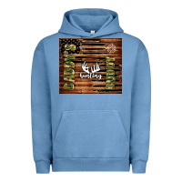 Pigment Pebble Blue daddy's hunting buddy Urban Hoodie - TumblerDesignByShophia
