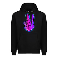 Black Mermaid Peace Sign Premium Hoodie - Jasminsmagicworld