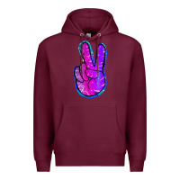 Burgundy Mermaid Peace Sign Premium Hoodie - Jasminsmagicworld