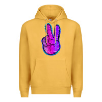 Mustard Mermaid Peace Sign Premium Hoodie - Jasminsmagicworld