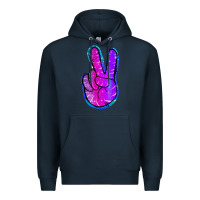 Navy Mermaid Peace Sign Premium Hoodie - Jasminsmagicworld