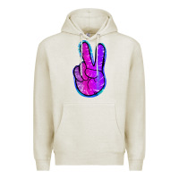 Oatmeal Heather Mermaid Peace Sign Premium Hoodie - Jasminsmagicworld