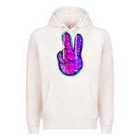 Pale Pink Mermaid Peace Sign Premium Hoodie - Jasminsmagicworld