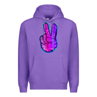 Purple Mermaid Peace Sign Premium Hoodie - Jasminsmagicworld