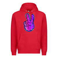 Red Mermaid Peace Sign Premium Hoodie - Jasminsmagicworld