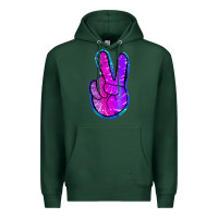 Sports Green Mermaid Peace Sign Premium Hoodie - Jasminsmagicworld