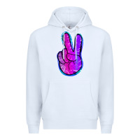 White Mermaid Peace Sign Premium Hoodie - Jasminsmagicworld