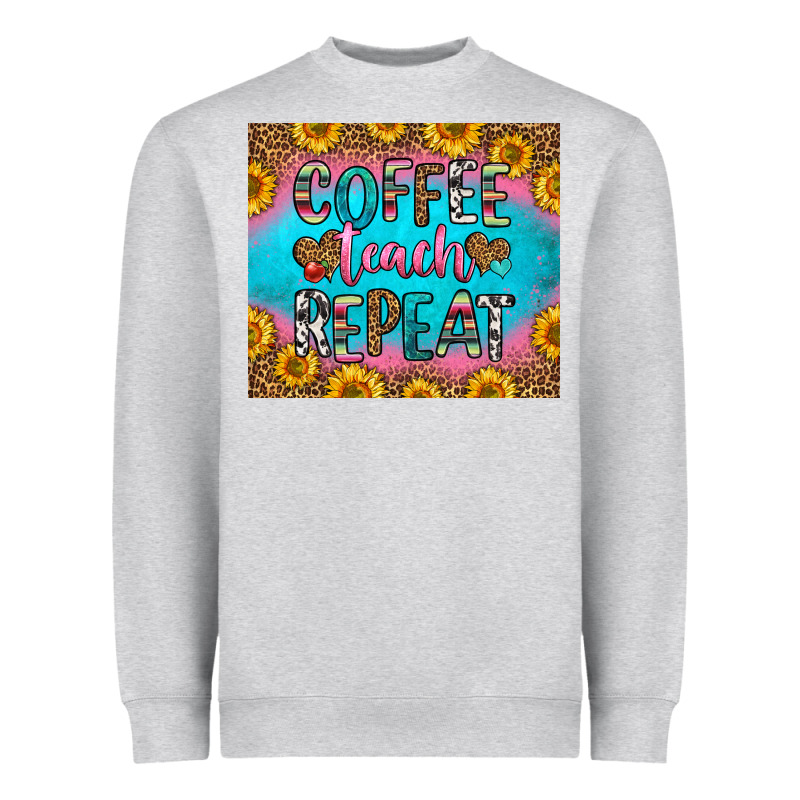 Coffee Teach Repeat Heavyweight Sweatshirt by HRA Design Shop | Teevron
