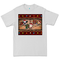 Dove Grey hohoho christmas cows Premium Tee - RanaPortraitStore
