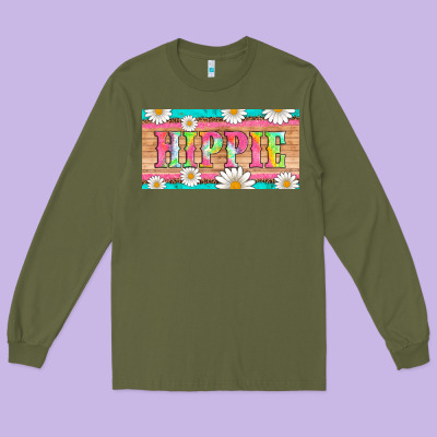 Hippie And Daisys License Plate Template Long Sleeve Tee Designed By Artiststas