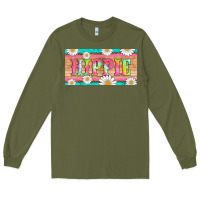 Army Green hippie and daisys license plate template Long Sleeve Tee - Artiststas