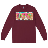Burgundy hippie and daisys license plate template Long Sleeve Tee - Artiststas