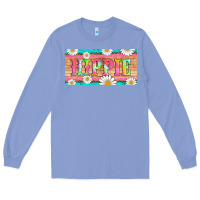 Colony Blue hippie and daisys license plate template Long Sleeve Tee - Artiststas