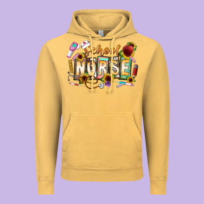 School Nurse Vintage Hoodie Designed By Cowhidedigitalart