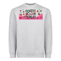 Heather Grey coffee teach repeat teacher libbey glass Heavyweight Sweatshirt - HRA Design Shop