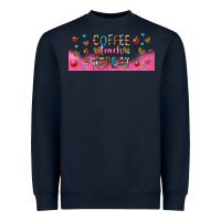 Navy coffee teach repeat teacher libbey glass Heavyweight Sweatshirt - HRA Design Shop