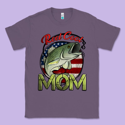 Reel Cool Mom Fishing Classic Tee Designed By Jasminsmagicworld