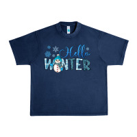 Navy hello winter Urban Heavy Tee - JahusDesignShop
