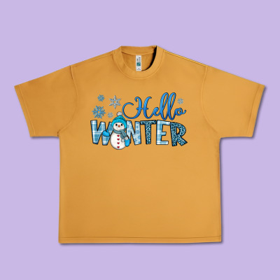 Hello Winter Urban Heavy Tee Designed By Jahusdesignshop