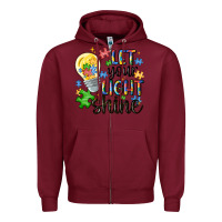 Burgundy let your light shine Zipper Hoodie - MaliasSmallBusiness