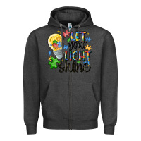 Charcoal Heather let your light shine Zipper Hoodie - MaliasSmallBusiness