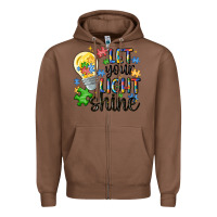 Chestnut let your light shine Zipper Hoodie - MaliasSmallBusiness