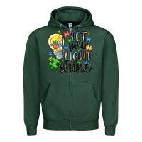 Sports Green let your light shine Zipper Hoodie - MaliasSmallBusiness