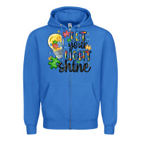 True Royal let your light shine Zipper Hoodie - MaliasSmallBusiness