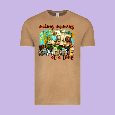 Making Memories One Campsite At A Time Vintage Tee Designed By Adodesignshop