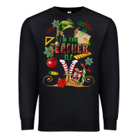 Black im teacher elf Premium Sweatshirt - MaliasSmallBusiness