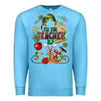 Ocean Blue im teacher elf Premium Sweatshirt - MaliasSmallBusiness
