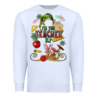 White im teacher elf Premium Sweatshirt - MaliasSmallBusiness
