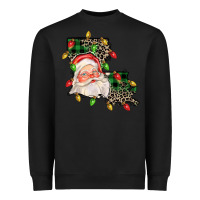 Black Louisiana map christmas santa Heavyweight Sweatshirt - FaDigitalArtStudio