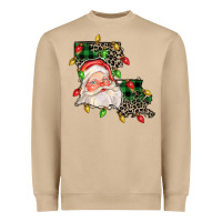 Louisiana Map Christmas Santa Heavyweight Sweatshirt | Teevron