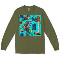 Army Green construction vehicles Long Sleeve Tee - BundleAndBundleShop