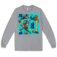 Heather Grey construction vehicles Long Sleeve Tee - BundleAndBundleShop