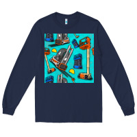 Navy construction vehicles Long Sleeve Tee - BundleAndBundleShop