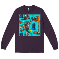 Plum construction vehicles Long Sleeve Tee - BundleAndBundleShop