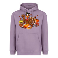 Lavender football turkey thanksgiving Heavyweight Hoodie - MaliasSmallBusiness