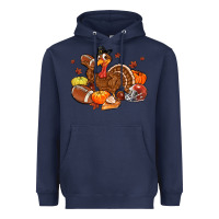 Navy football turkey thanksgiving Heavyweight Hoodie - MaliasSmallBusiness