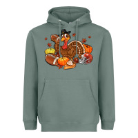 Sage football turkey thanksgiving Heavyweight Hoodie - MaliasSmallBusiness