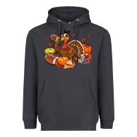 Smoke football turkey thanksgiving Heavyweight Hoodie - MaliasSmallBusiness