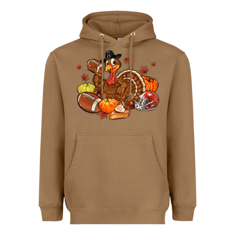 Football Turkey Thanksgiving Heavyweight Hoodie by MaliasSmallBusiness | Teevron