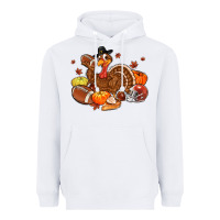 White football turkey thanksgiving Heavyweight Hoodie - MaliasSmallBusiness