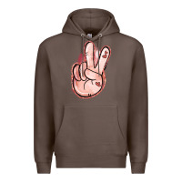 Coffee Floral Argyle Peace Sign Premium Hoodie - Jasminsmagicworld