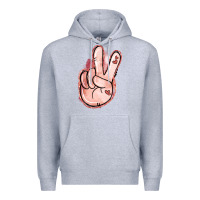 Heather Grey Floral Argyle Peace Sign Premium Hoodie - Jasminsmagicworld